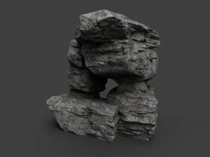 cliff rock collection 004 3Dモデル