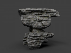 cliff rock collection 004 3Dモデル