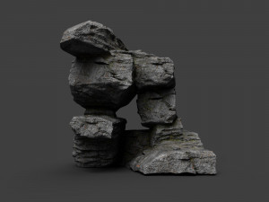 cliff rock collection 004 3Dモデル