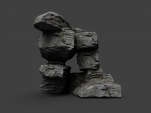 cliff rock collection 004 3D Model