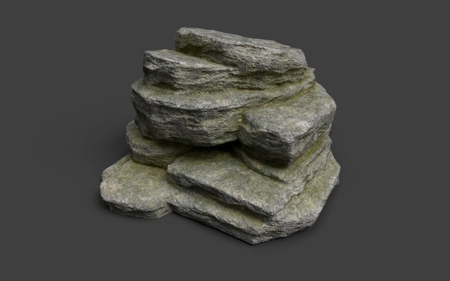 cliff rock 5-1 Model 3D .c4d .max .obj .3ds .fbx .stl .blend 