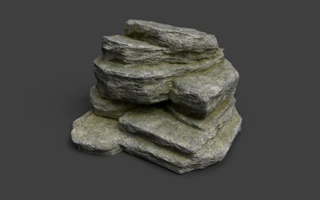cliff rock 5-1 3D Model .c4d .max .obj .3ds .fbx .stl .blend 