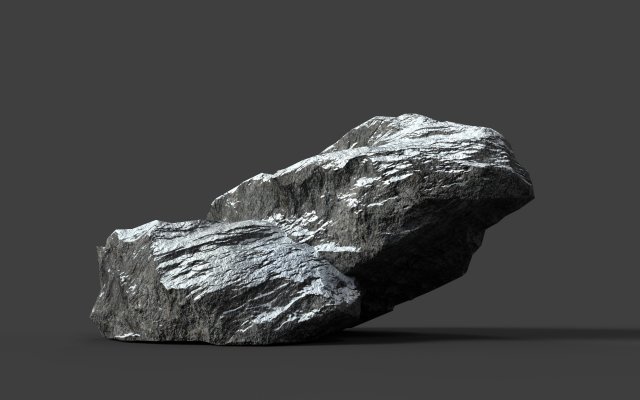 snowy rock 4-1 3D Model .c4d .max .obj .3ds .fbx .stl .blend 