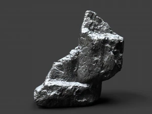 雪の岩 4-2 3Dモデル