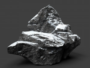 snowy rock 4-4 3D Model