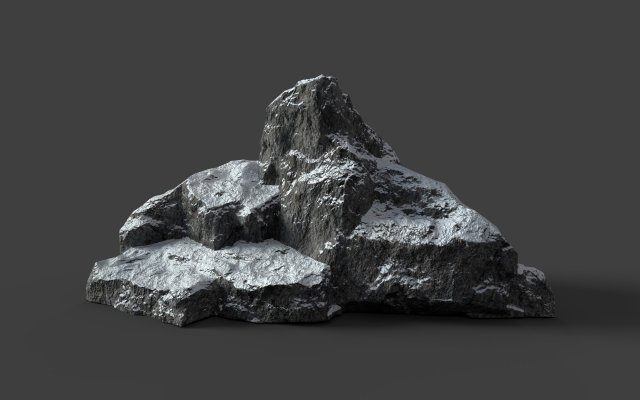 snowy rock 4-5 Model 3D .c4d .max .obj .3ds .fbx .stl .blend 