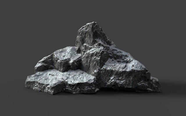 snowy rock 4-5 3D Model .c4d .max .obj .3ds .fbx .stl .blend 