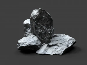 roccia innevata 4-8 Modello 3D