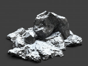 snowy rock 4-9 3D Model