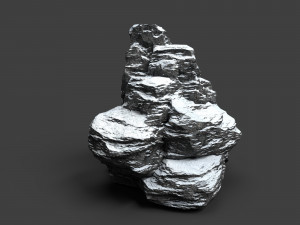 snowy rock 4-3 3D Model