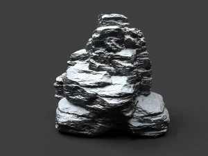 snowy rock 4-3 3D Model