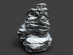 snowy rock 4-3 3D Model