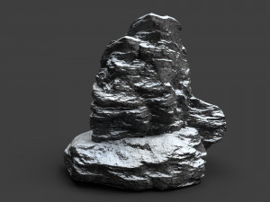snowy rock 4-3 3D Model