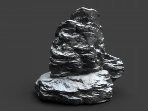 snowy rock 4-3 3D Model