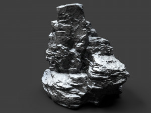 snowy rock 4-3 3D Model