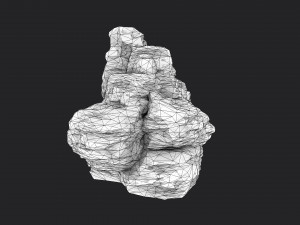 snowy rock 4-3 3D Model