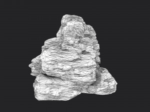 snowy rock 4-3 3D Model
