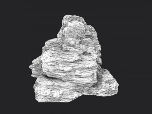 snowy rock 4-3 3D Model