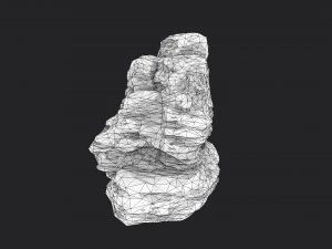 snowy rock 4-3 3D Model