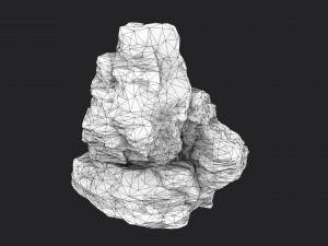 snowy rock 4-3 3D Model