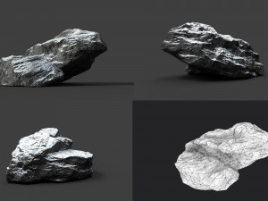 snowy rock collection 004 Model 3D
