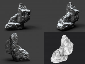 snowy rock collection 004 Model 3D