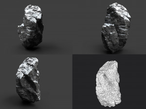snowy rock collection 004 Model 3D
