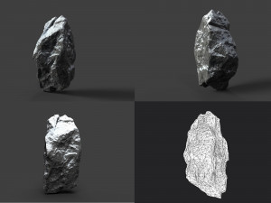 snowy rock collection 004 Model 3D