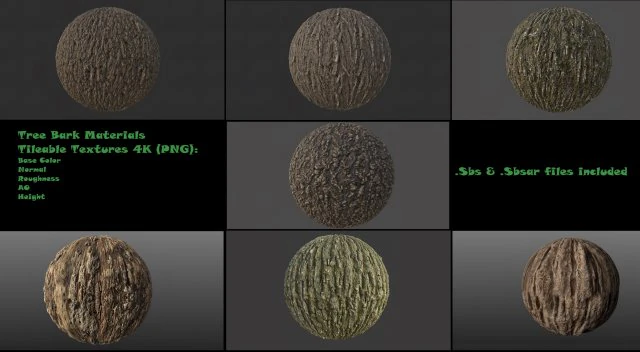 tree bark materials texture CG Textures .c4d .max .obj .3ds .fbx .stl .blend