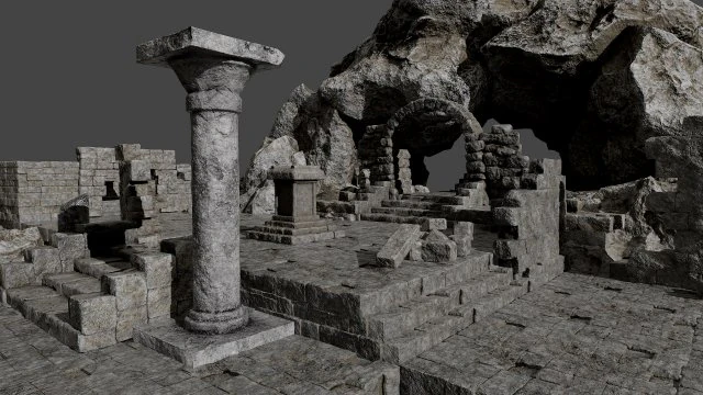 ancient ruins pack 3D Model .c4d .max .obj .3ds .fbx .stl .blend 
