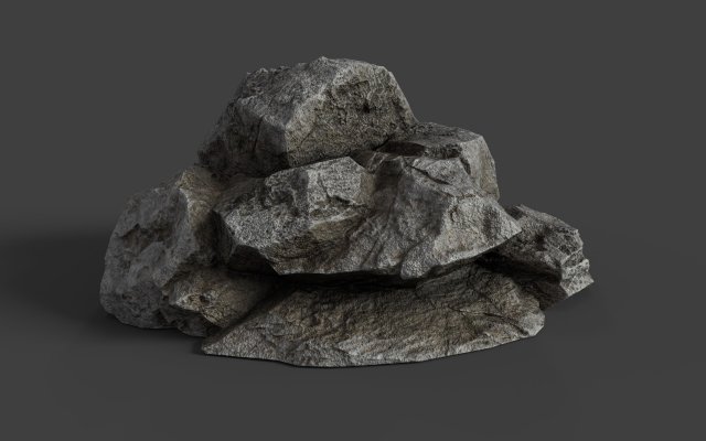 rock 6-3 3D Model .c4d .max .obj .3ds .fbx .stl .blend 