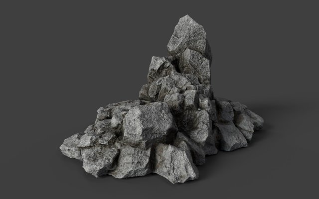 rock 6-7 3D Model .c4d .max .obj .3ds .fbx .stl .blend 