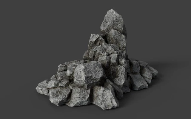 rock 6-7 3D Model .c4d .max .obj .3ds .fbx .stl .blend 
