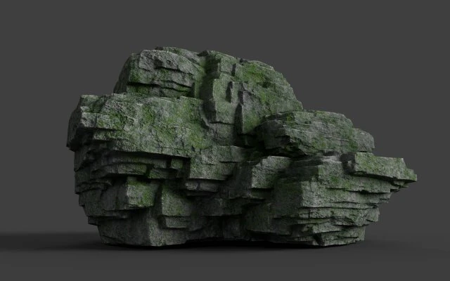 rock 8-7 3D Model .c4d .max .obj .3ds .fbx .stl .blend 