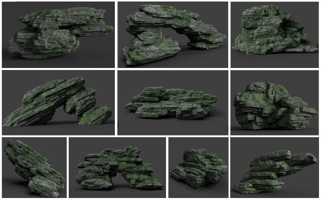 rock collection 008 3D Model .c4d .max .obj .3ds .fbx .stl .blend 