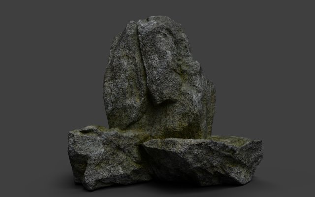 rock 7-6 3D Model .c4d .max .obj .3ds .fbx .stl .blend 