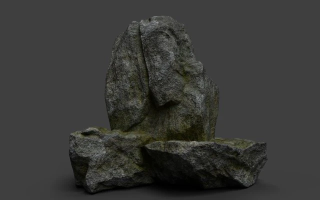 rock 7-6 3D Model .c4d .max .obj .3ds .fbx .stl .blend 