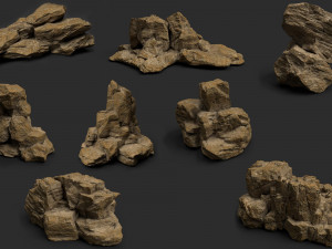 desert rock collection 010 3Dモデル