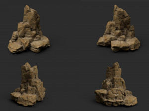desert rock collection 010 3D Модель