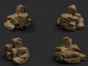 desert rock collection 010 3D Модель