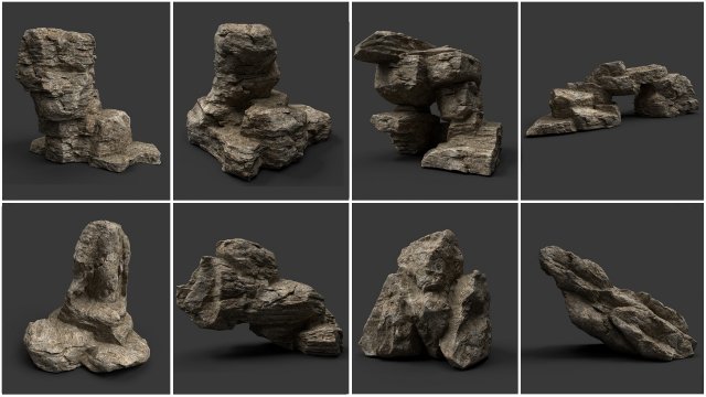 rock collection 012 Modèle 3D .c4d .max .obj .3ds .fbx .stl .blend 