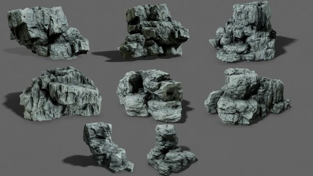 rock collection 014 3D Model .c4d .max .obj .3ds .fbx .stl .blend