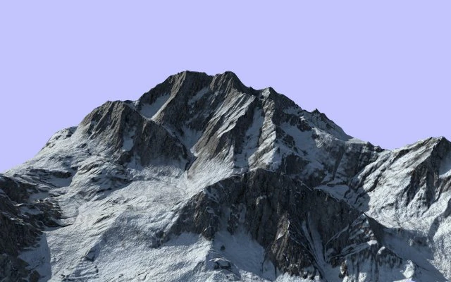 snow mountain 3D Model .c4d .max .obj .3ds .fbx .stl .blend