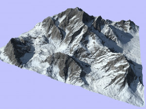 snow mountain 3D 모델