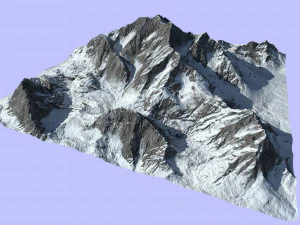 snow mountain 3D Model