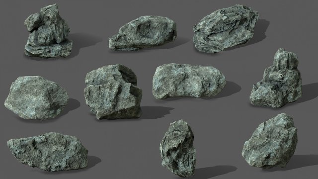 rock collection 015 Modelo 3D .c4d .max .obj .3ds .fbx .stl .blend 