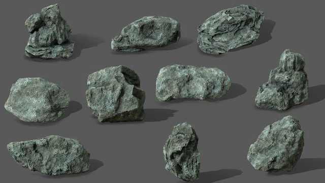 rock collection 015 3D Model .c4d .max .obj .3ds .fbx .stl .blend