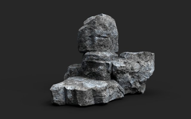 rock 16-2 3D Model .c4d .max .obj .3ds .fbx .stl .blend 