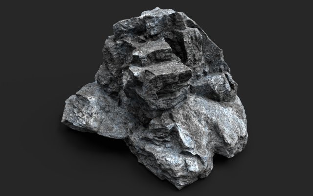 rock 16-7 3D Модель .c4d .max .obj .3ds .fbx .stl .blend 