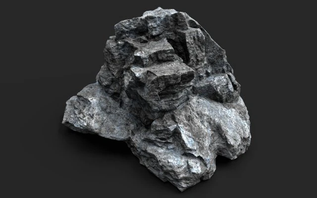 rock 16-7 3D Model .c4d .max .obj .3ds .fbx .stl .blend 